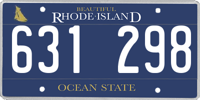 RI license plate 631298