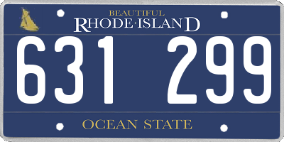 RI license plate 631299