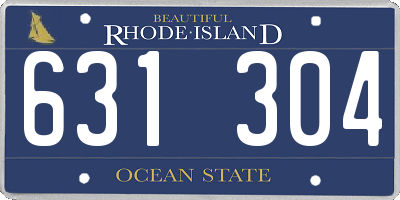 RI license plate 631304