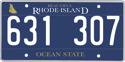 RI license plate 631307