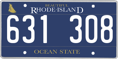 RI license plate 631308