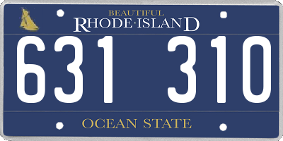 RI license plate 631310
