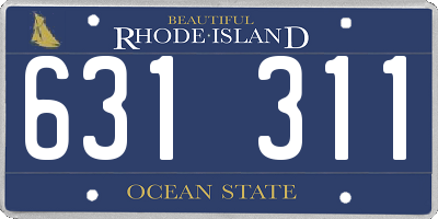 RI license plate 631311