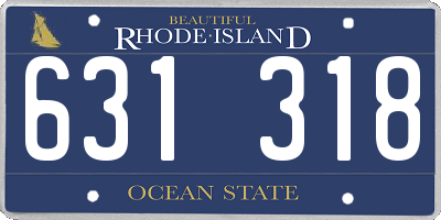 RI license plate 631318