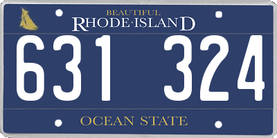 RI license plate 631324