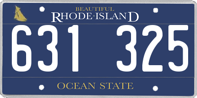 RI license plate 631325