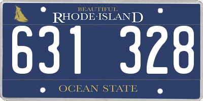 RI license plate 631328