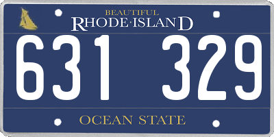 RI license plate 631329