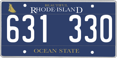 RI license plate 631330