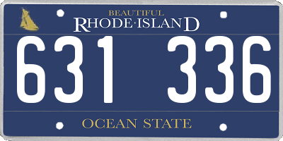 RI license plate 631336