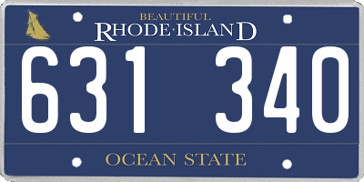 RI license plate 631340
