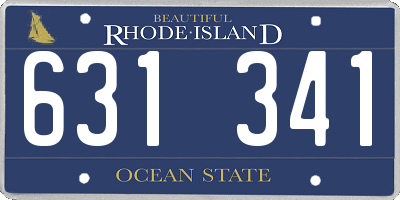 RI license plate 631341