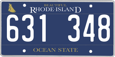 RI license plate 631348