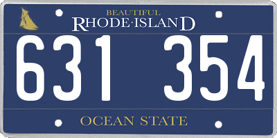 RI license plate 631354