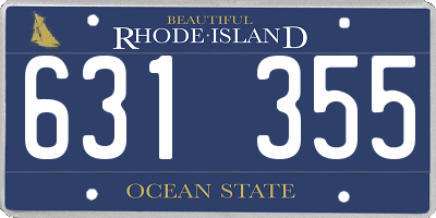 RI license plate 631355