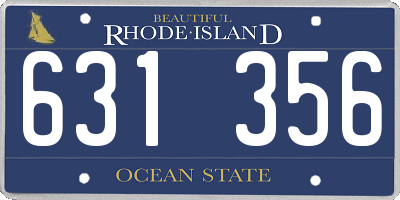 RI license plate 631356