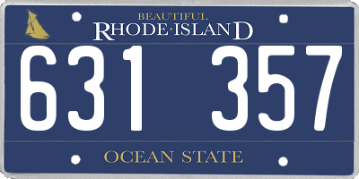 RI license plate 631357