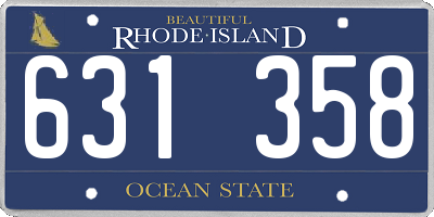 RI license plate 631358