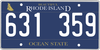 RI license plate 631359