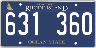 RI license plate 631360