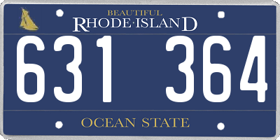 RI license plate 631364