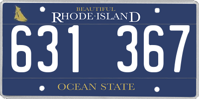 RI license plate 631367