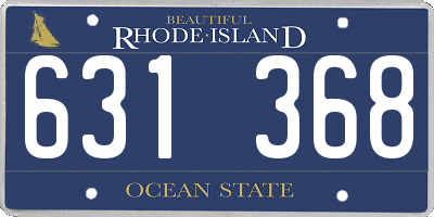 RI license plate 631368