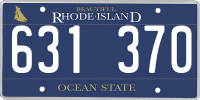 RI license plate 631370