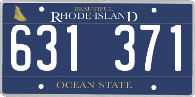 RI license plate 631371