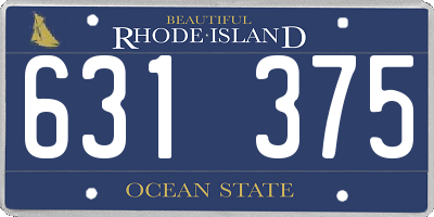 RI license plate 631375