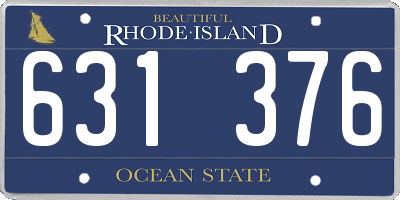 RI license plate 631376