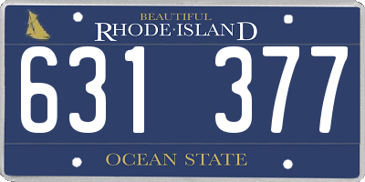 RI license plate 631377