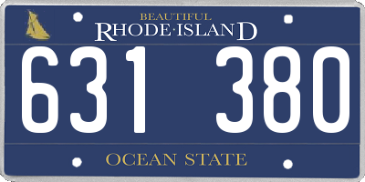 RI license plate 631380