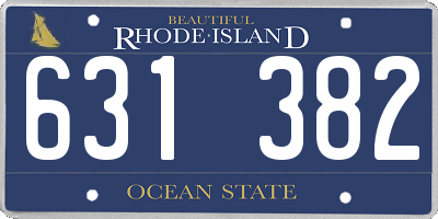 RI license plate 631382