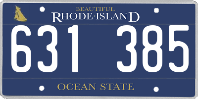 RI license plate 631385