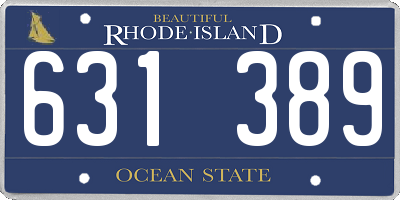 RI license plate 631389