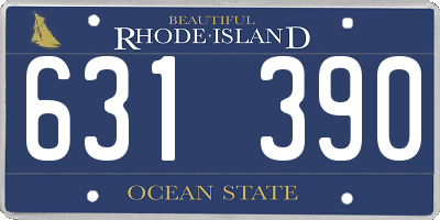 RI license plate 631390