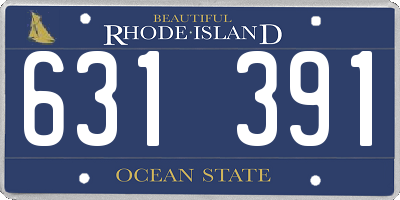 RI license plate 631391