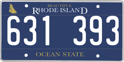 RI license plate 631393