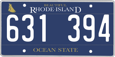 RI license plate 631394