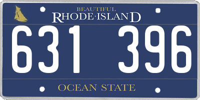 RI license plate 631396