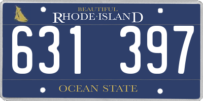 RI license plate 631397