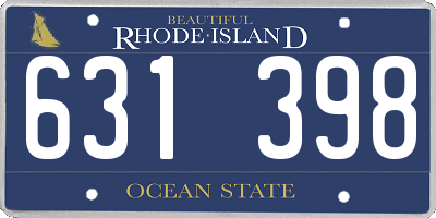 RI license plate 631398