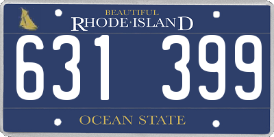 RI license plate 631399