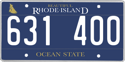 RI license plate 631400