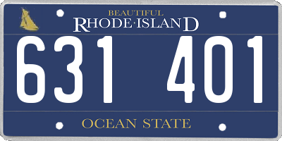RI license plate 631401