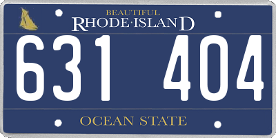 RI license plate 631404