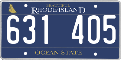 RI license plate 631405
