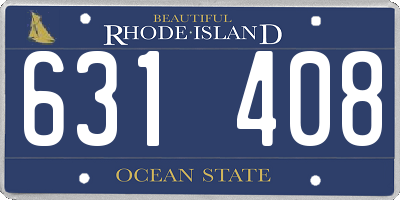 RI license plate 631408