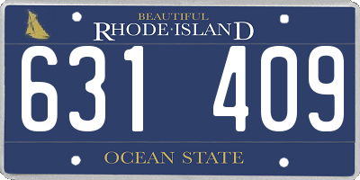RI license plate 631409